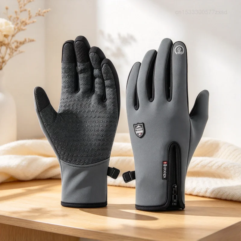 Winter Thermal Gloves Waterproof Windproof Outdoor Sports Warm Cycling Gloves Ski Finger Touch Screen Gloves Motorbike Riding