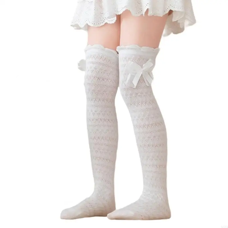 

Bowknot Long Boot Socks Stockings Breathable Fashion Socks Over Calf Socks Over Knee Stockings for Teen Girl 3-8 Year