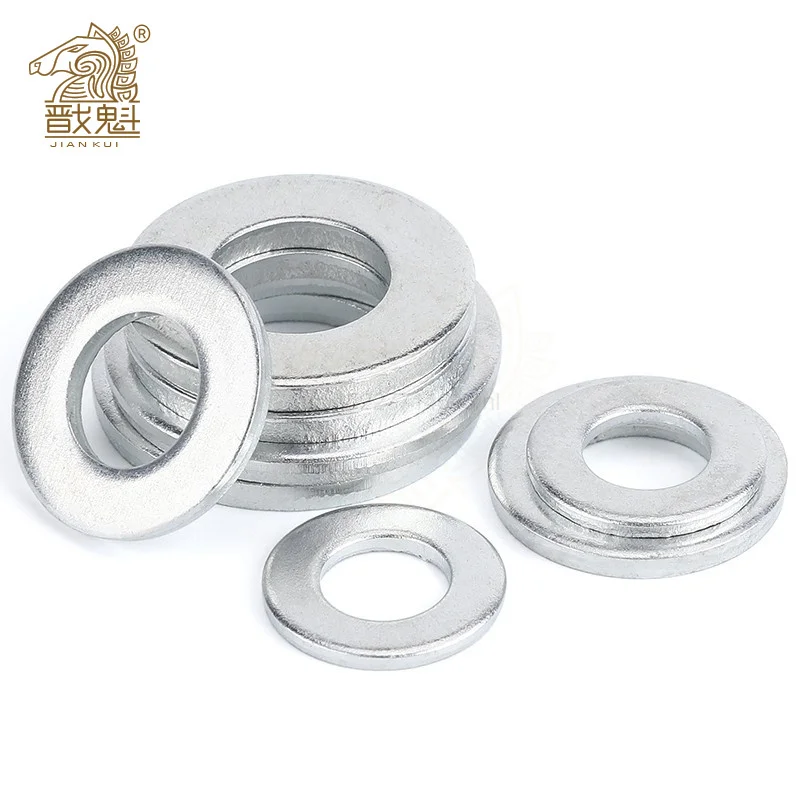 1/50/100pcs GB97 A2 304 Stainless Steel Flat Washer Plain Gasket for M1.6 M2 M2.5 M3 M4 M5 M6 M8 M10 M12 M16 M20 M24 Screw Bolt