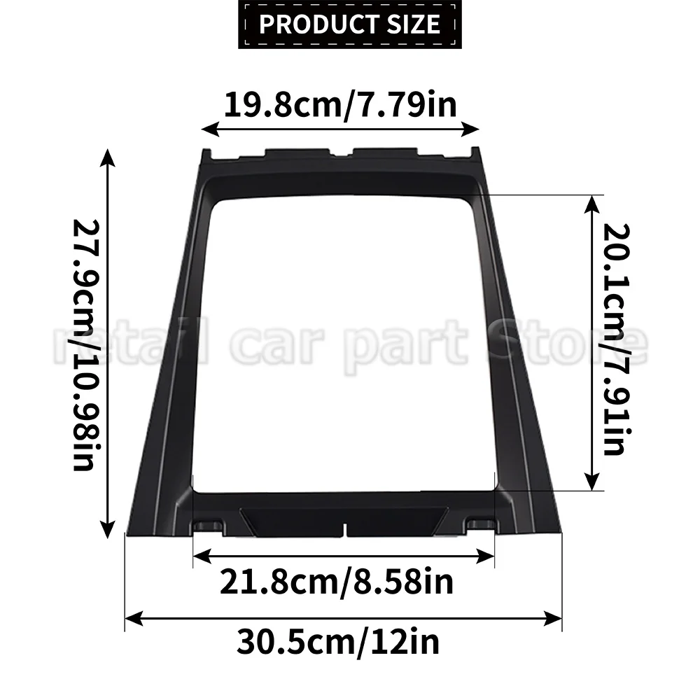 For BMW X5 E70 X6 E71 2006-2014 Front Center Console Panel Cover 51166956756 Black Decorative Bezel Trim Replacement