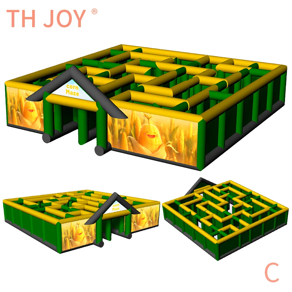 

Уличный гигантский надувной кукурузный лабиринт на заказ, надувной дом с привидениями, игры с препятствиями, поле
