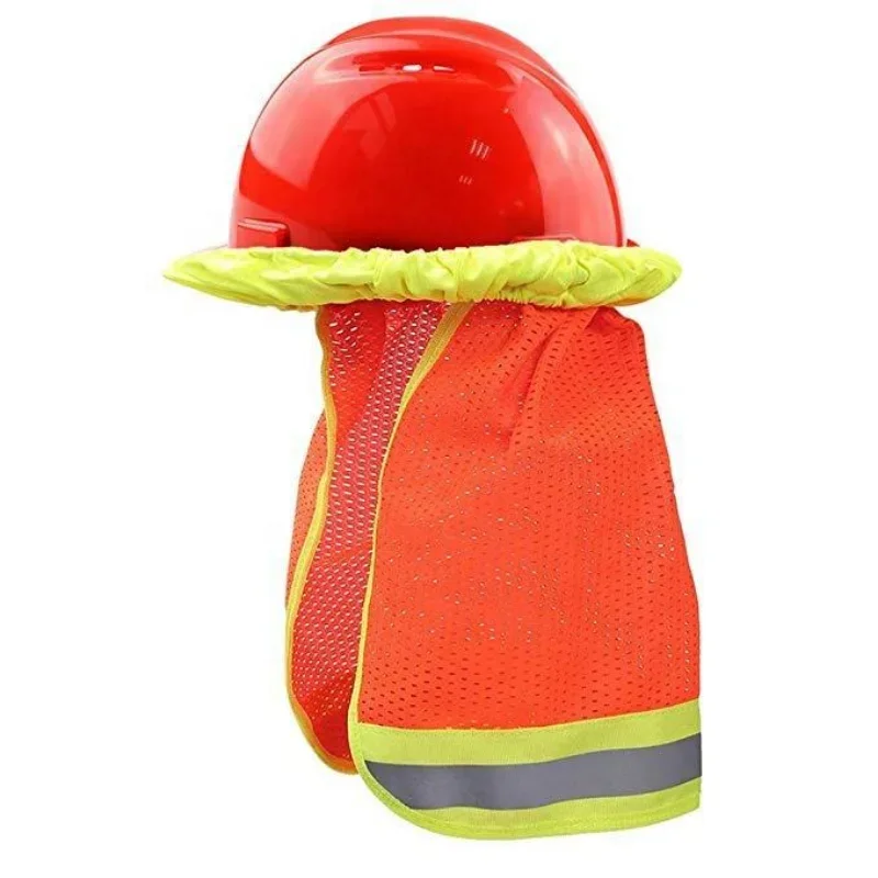 ESCAM-Protector de cuello con rayas reflectantes, sombrero duro de seguridad, gorra, sombrilla, cascos de protección, seguridad en el trabajo