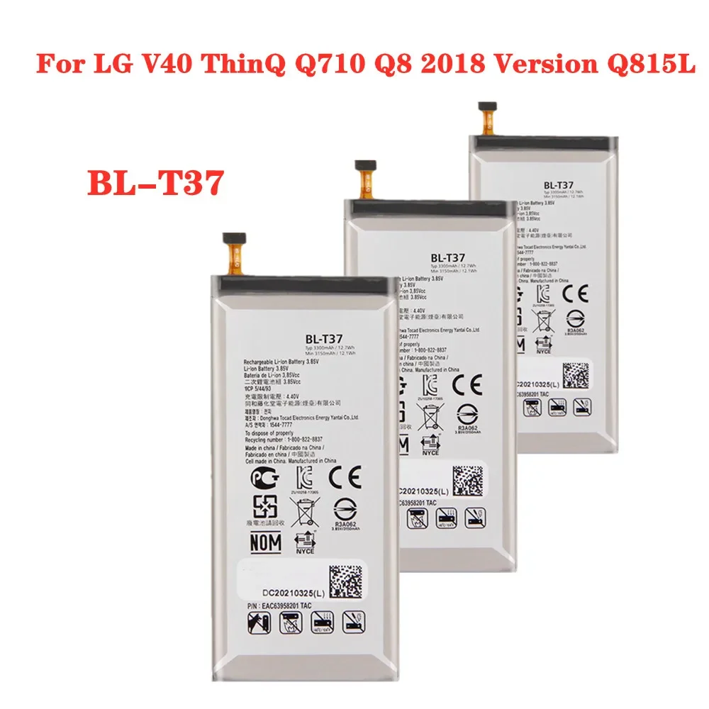 

High Quality 3300mAh BLT37 BL-T37 Battery For LG V40 ThinQ Q710 Q8 2018 Version Q815L BL T37 Replacement Phone Battery ,In Stock