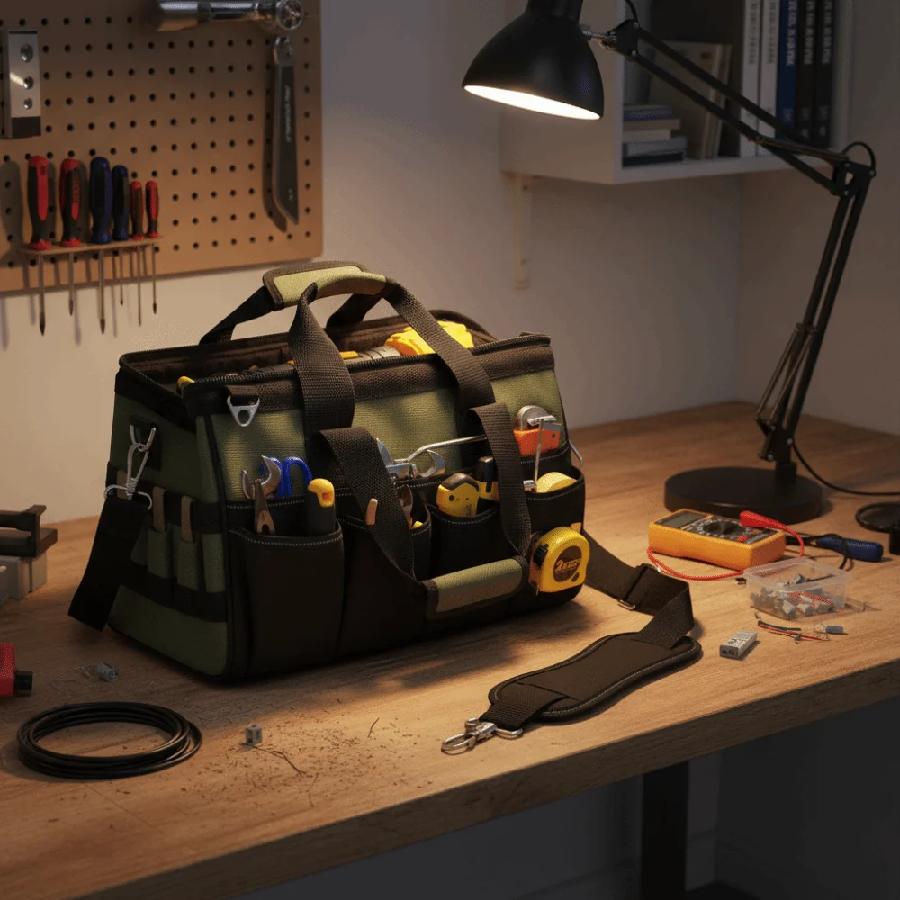 15''-large-capacity-portable-tool-kit-16-pockets-waterproof-heavy-duty-tool-organizer-with-shoulder-strap-thickened