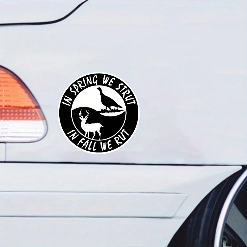 

Premium Hunting Vinyl Decal, Deer Turkey Pheasant Pattern, Weatherproof No Residue Sticker for Car Truck Windows