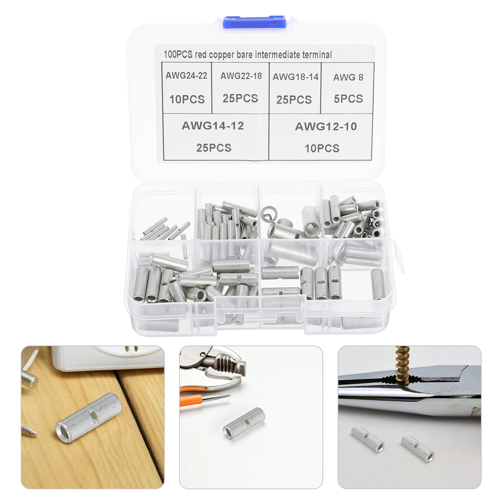

100 Pcs Waterproof Butt Terminal Heat Shrink Wiring Kit Electrical Connectors Terminals