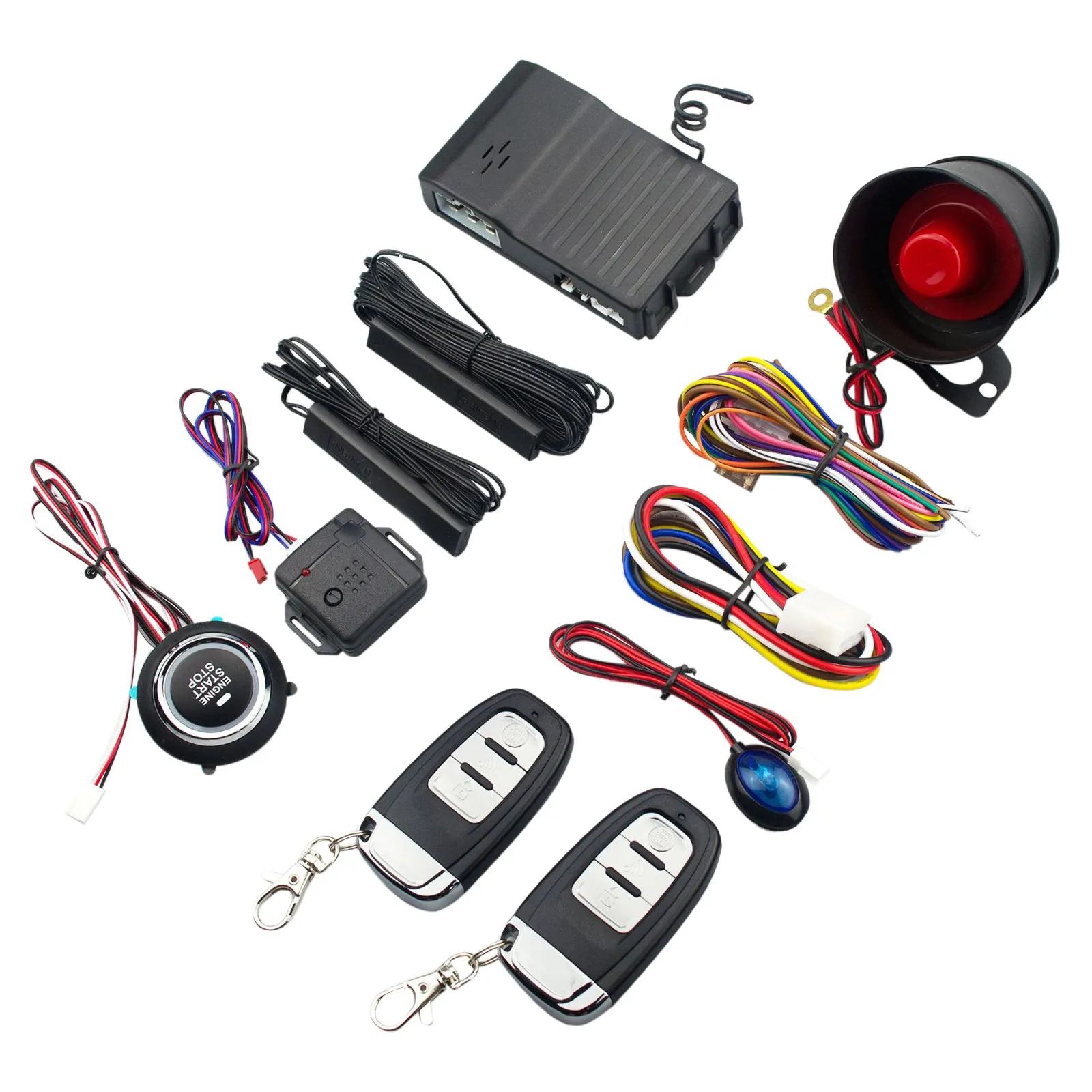 

Car One-Key Start System Keyless Entry Remote Control Pre-Cooling and Pre-Heating PKE Engine Start Alarm