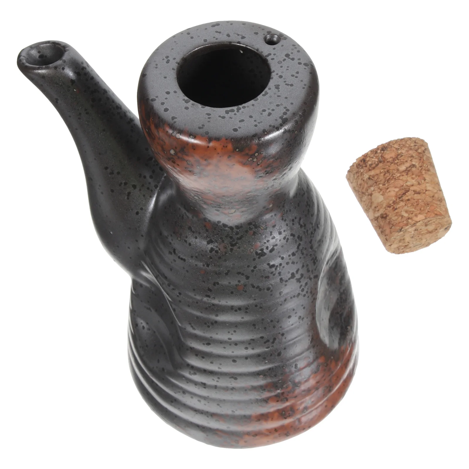 

1pc Soy Sauce Bottle Japanese Vinegar Dispenser Ceramic Sauce Container Kitchen Seasoning Holder Dust-Proof Easy Clean
