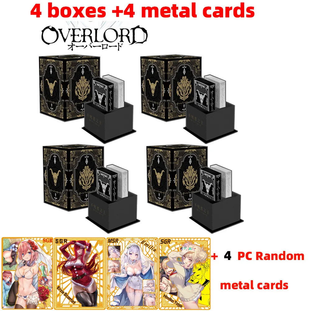 

4Boxes Overlord Collection Card Albedo Tcg Game Card Sp Mx Qr Ssp Sleeve Kawaii Hobbies Collectibles Game Anime Gift Toys