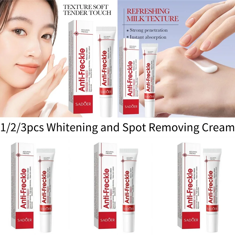 SADOER Anti Freckle Cream Face Whitening Creams Spot Removing Anti-aging Moisturizing Freckles Removal Facial Cream 1/2/3pcs