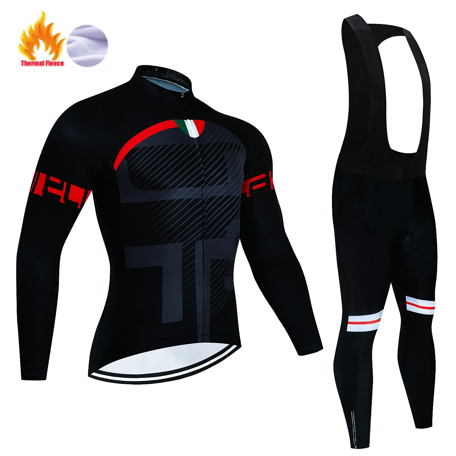 2024 Pro Winter Thermal Fleece Cycling Jersey Sets Long Sleeve Bicycle Clothing MTB Bike Wear Maillot Ropa Ciclismo Cycling Suit