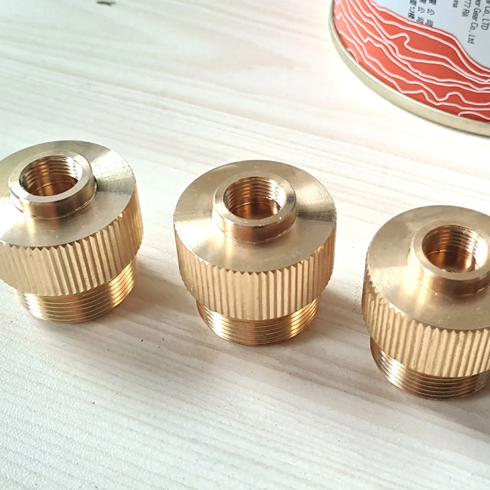 Copper Propane Gas Tank Adapter 58mm Small Canister Conversion Outdoor Camping Stove Lindal Valve Output Refill Safe Auto