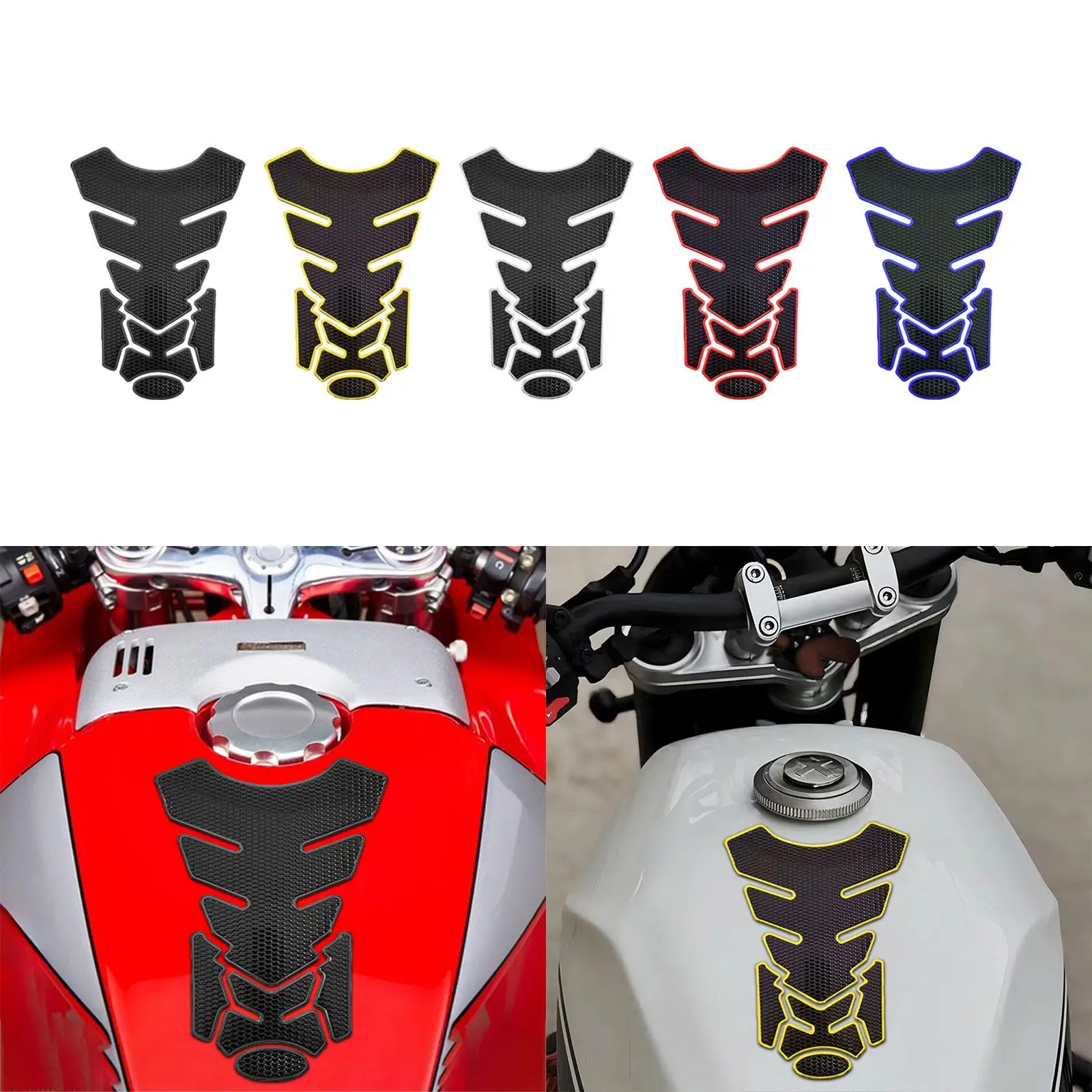 Stiker dekorasi tangki minyak, stiker Decal 3D karet sepeda motor bahan bakar Gas Cap Pad untuk Rvf400 CB400/600/1000/1300