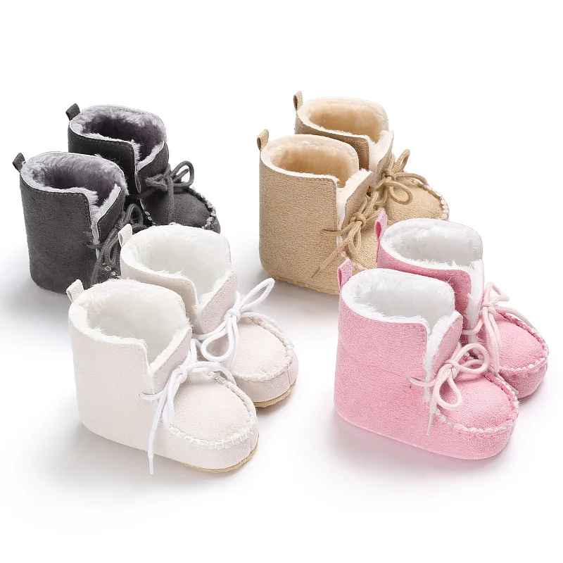 0-1 Year Old Boys Girls' Shoes with Velvet Learning Step Cotton Shoe Versatile Baby Warm Shoes Winter Casual Learning Step Shoes