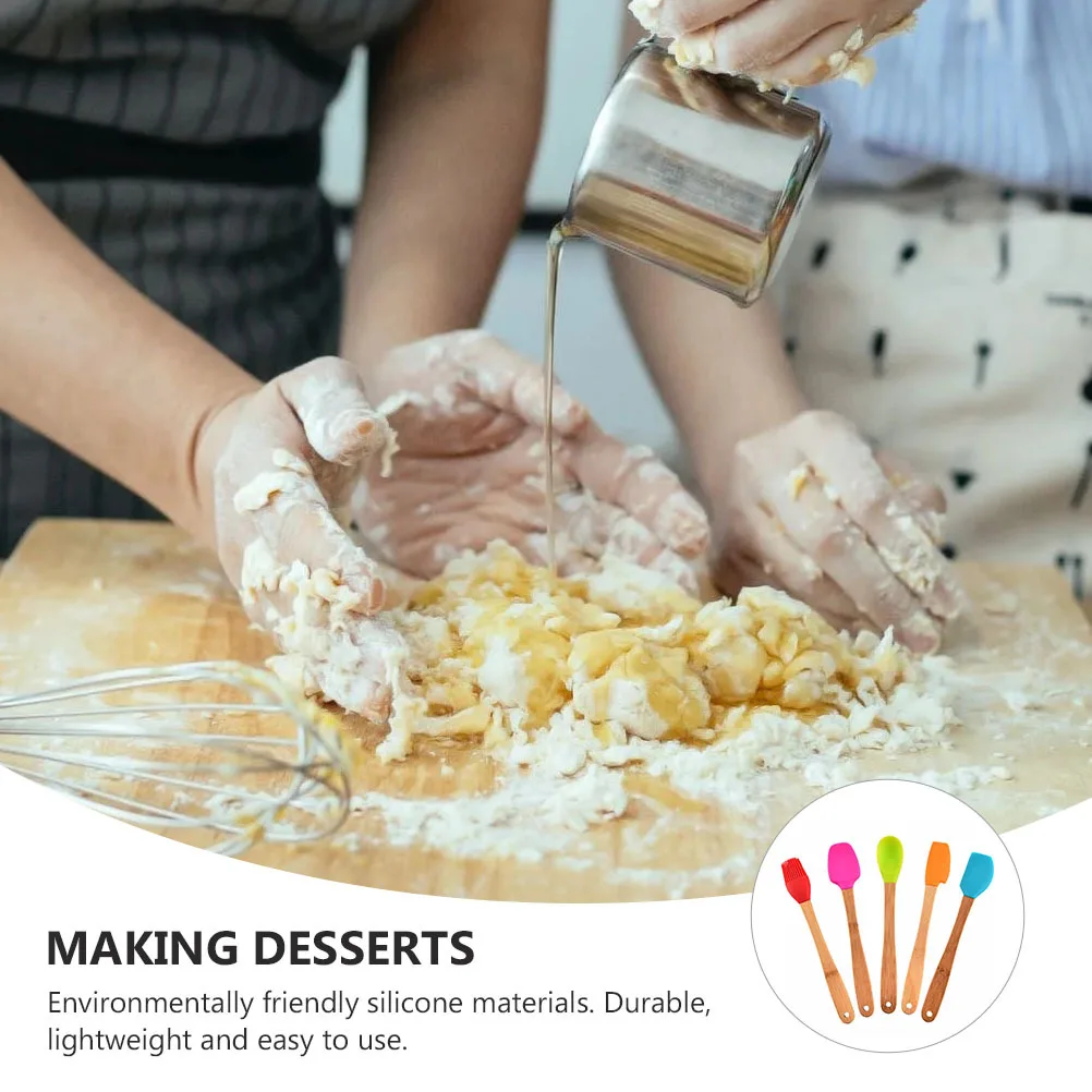 

1Set Baking Silicone Cream Spatula Scraper Oil Brush Set Lightweight Cake Decoration Baking Tools Kitchen Use