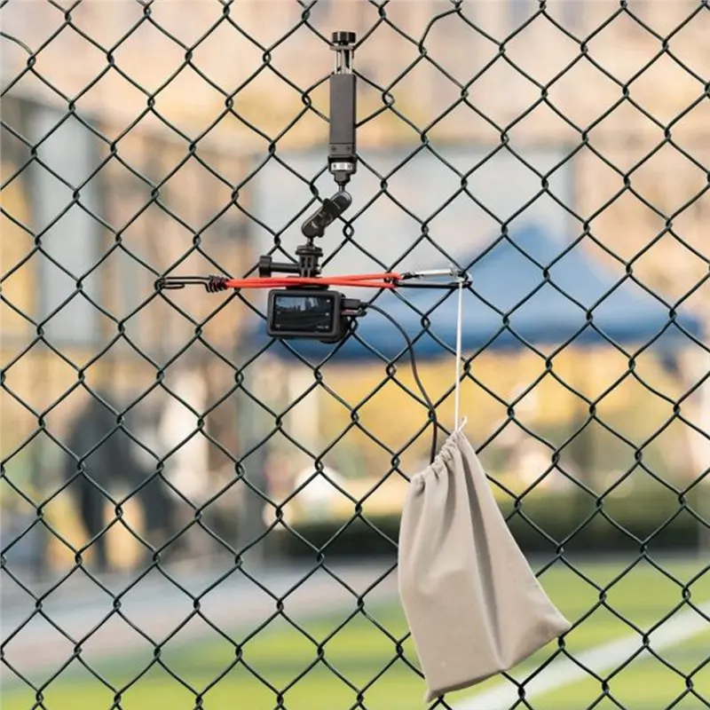 Y47A Action Camera Fence Clamp Mount Versatile Climbing Support for DJI for GoPro Court Video Recording