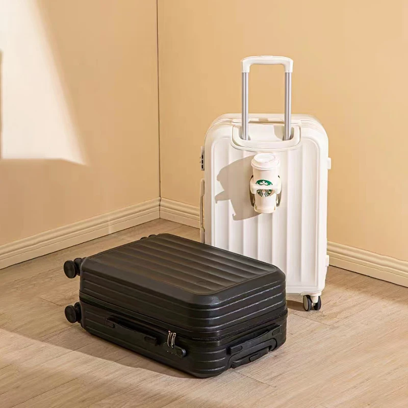 Suitcase Rolling Luggage Set Cup Holder Suitcases on Wheels Man Lightweight Luggage Trolley Case Women Cabin Carrier Travel Bag