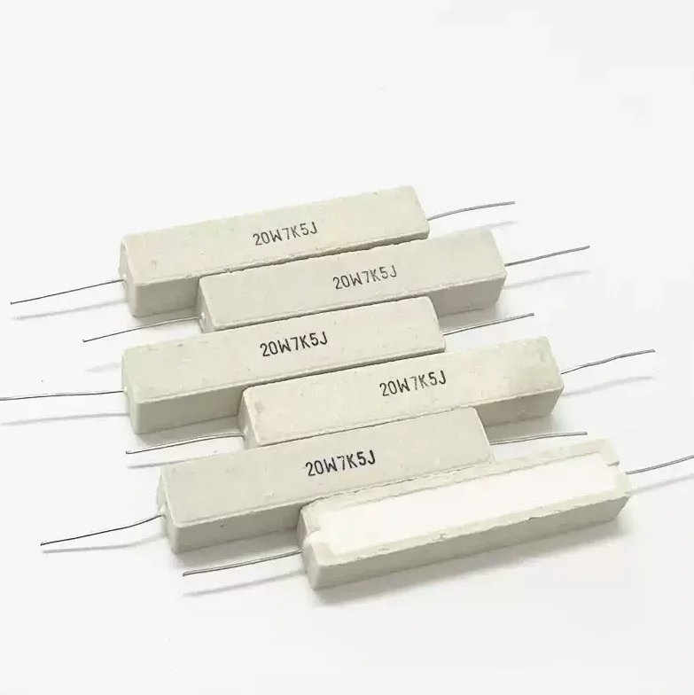 10PCS 10R 15R 20R 47R 100R 200R 1K 2K 10K Ohm/Kohm Cement Resistor Cement Resistors Resistance 20W 0.1R 1R 2R 3.3R 5R 6.8R 8R