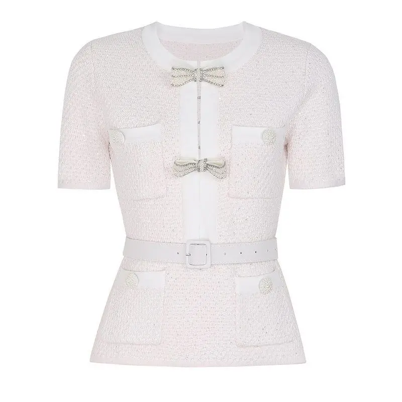 White short sleeve top