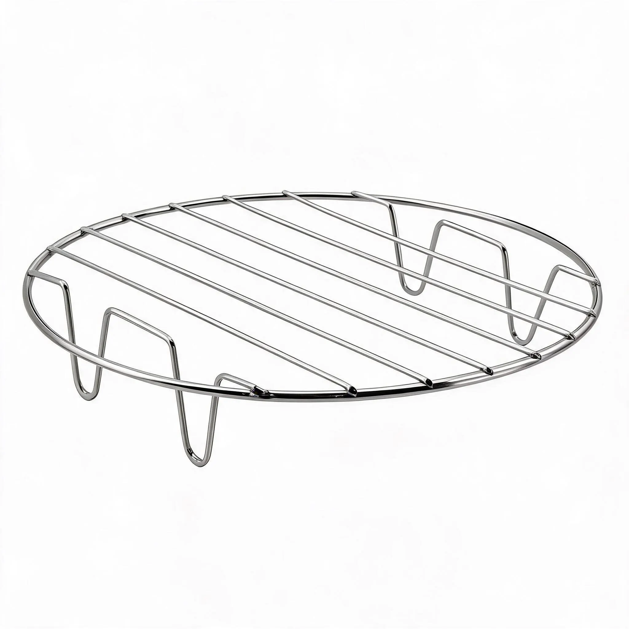 Stainless Steel Air Fryer Rack Steamer Basket 7.5 Inch Reusable Inner Liner For Even Cooking Baking Roasting Vegetables Meat