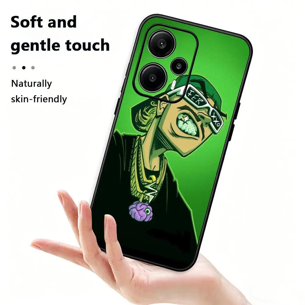 Hot Singer F-Feid -Ferxxo SIXDO Phone Case For Redmi Note 17 15 14 13 12 11 Pro Plus S 5G Soft Black Phone Cover
