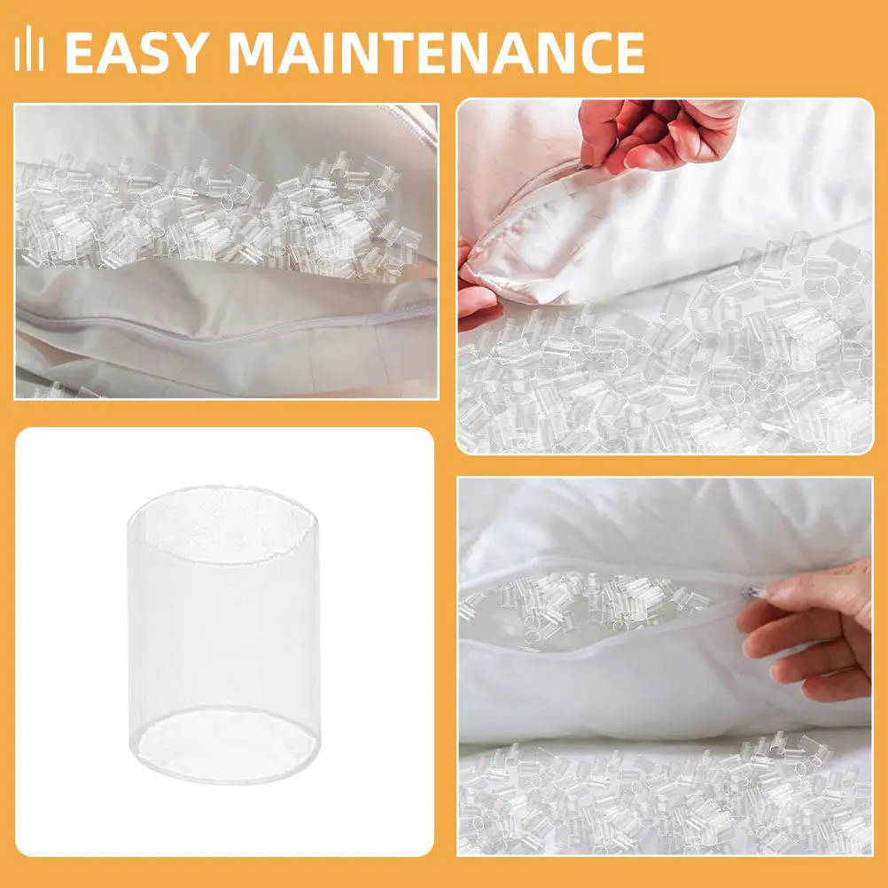500G Clear Pe Pillow Filling Tube Elastic Transparent Neck Support Pillow Insert for Bed Office Travel Students Seniors