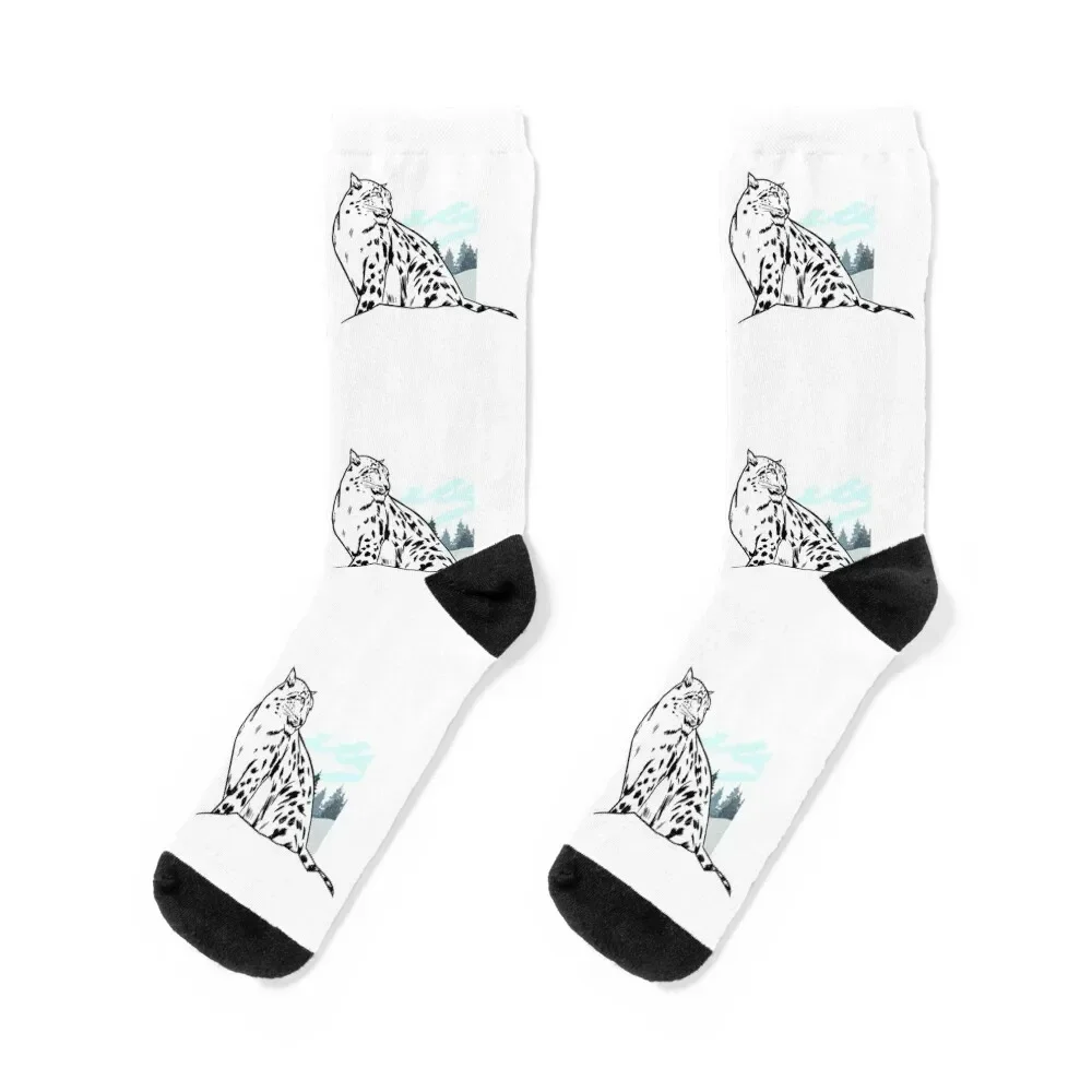 Leopard, snow leopard Socks man kawaii anime Socks For Women Men's