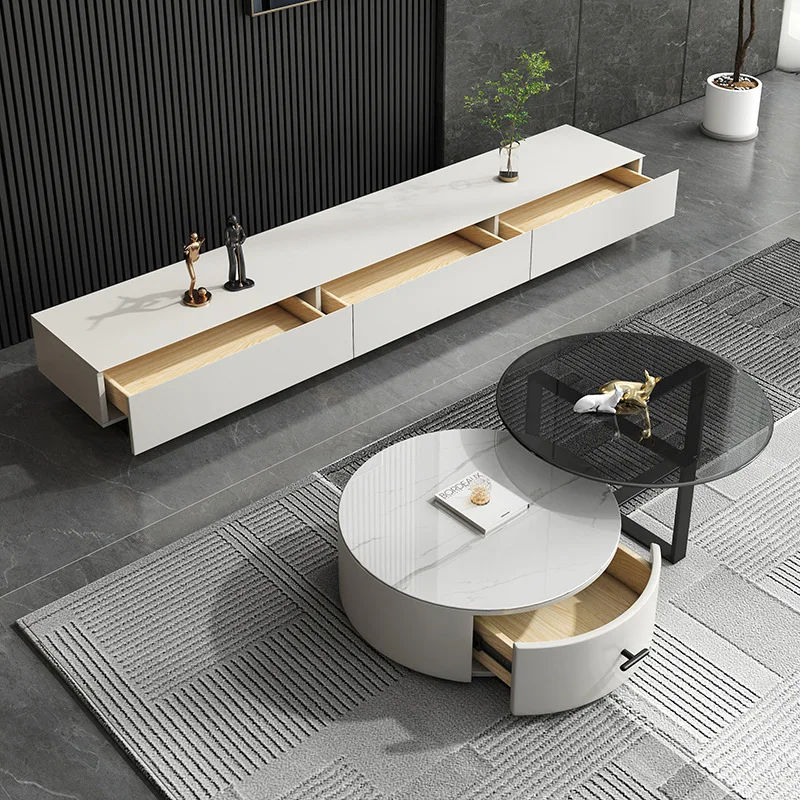 الشمال الإبداعية لوحة الصخور المستديرة طاولات القهوة غرفة المعيشة الحديثة الحد الأدنى الفاخرة INS - نمط طاولة القهوة أثاث المنزل FYCT #4