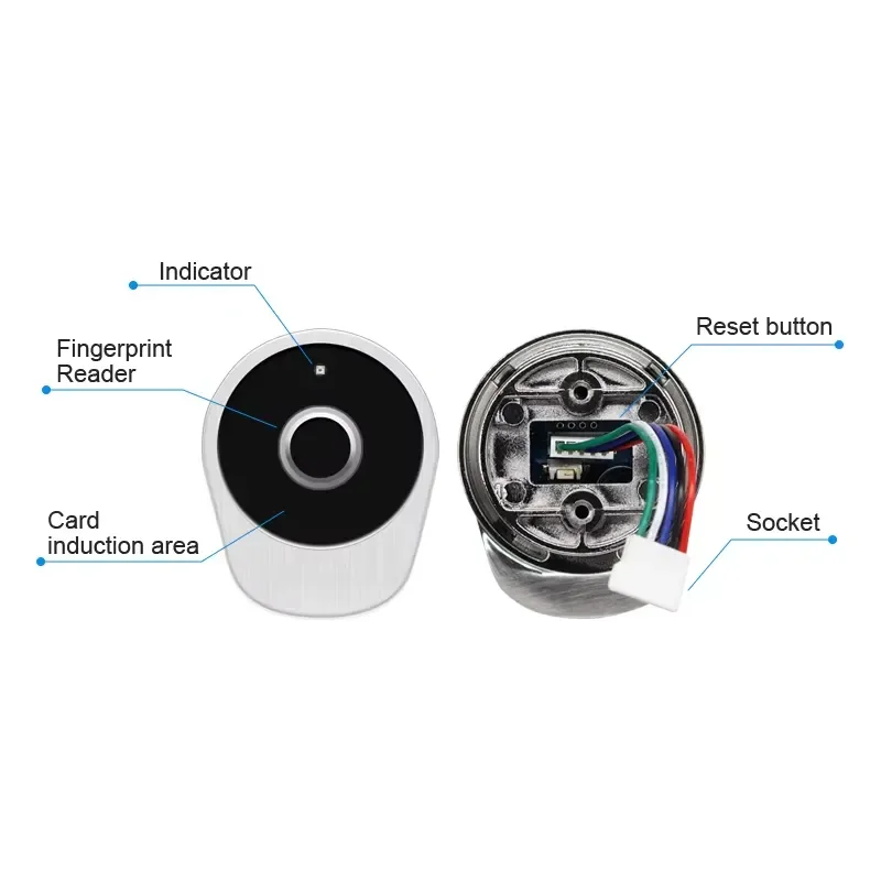 Security D13-B RFID Cabinet Lock Zinc Alloy Keyless Fingerprint Door Lock for Gym Spa Public Area No Belt Management Card