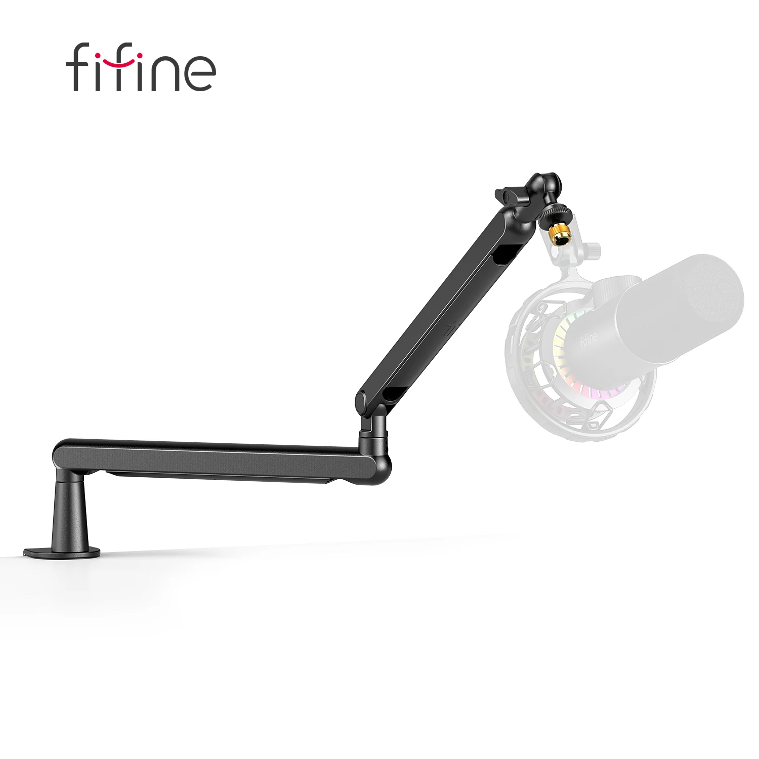 FIFINE Ampligame Microphone Boom Arm, Adjustable Low Profile Mic Arm with Desk Mount Clamp,Cable Storage for Streaming-BM88