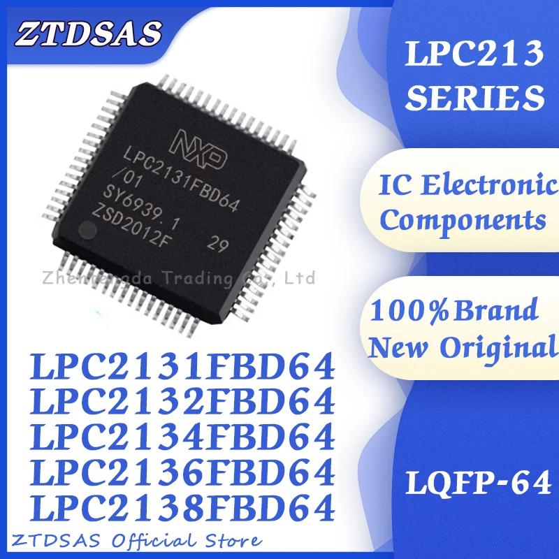 

5Pcs/LOT LPC2131FBD64 LPC2132FBD64 LPC2134FBD64 LPC2136FBD64 LPC2138FBD64 LPC213 LPC IC MCU Chip LQFP-64