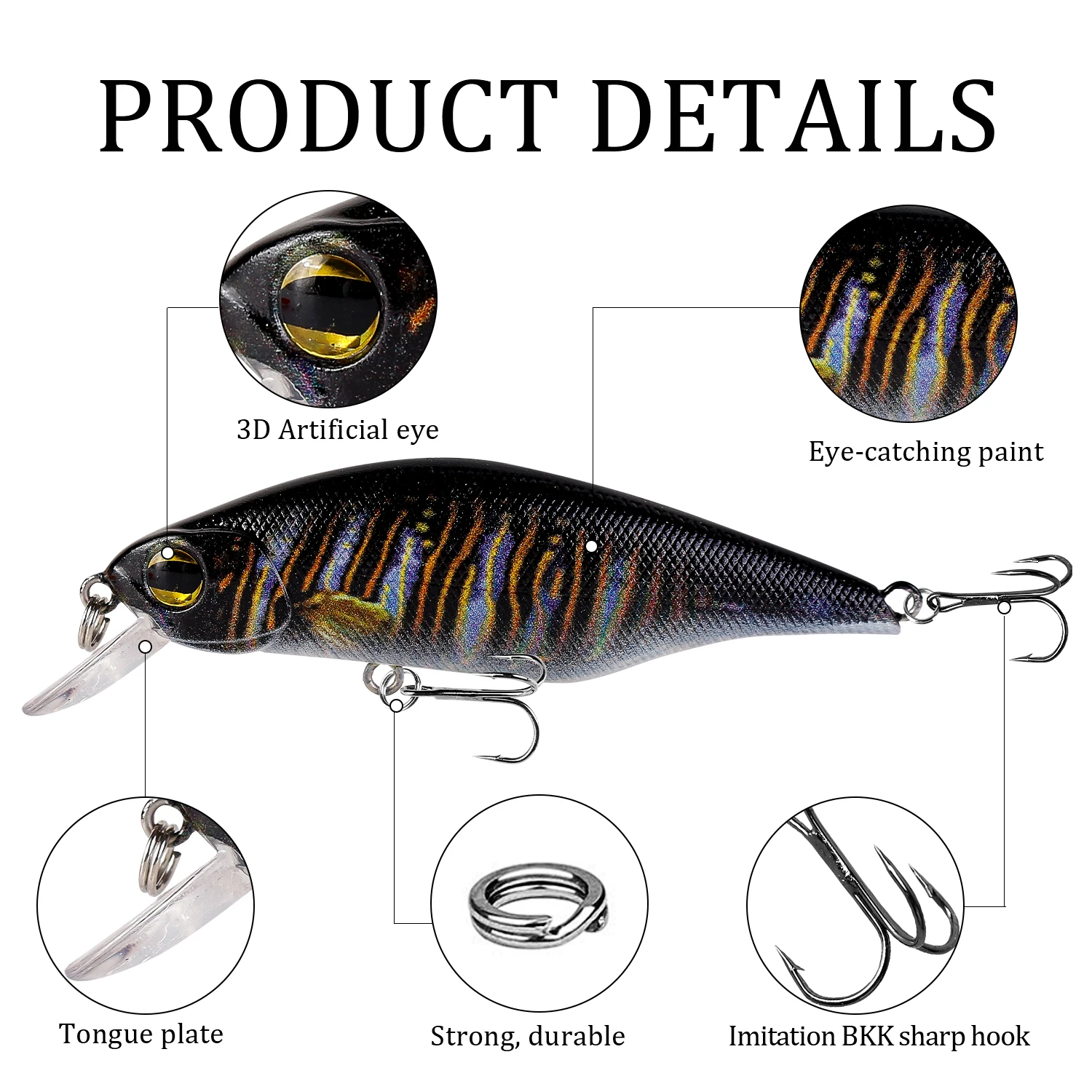 1Pcs Floating Minnow Fishing Lure 8.5cm 11g Artificial Plastic Hard Bait Wobblers Crankbait Bass Pike Pesca Carp Fishing Tackle
