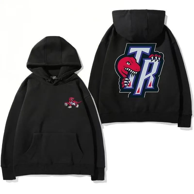 Autumn and Winter New Hooded Sweatshirt Men's Raptor American Retro Basketball Sports Pullover Long-Sleeved Loose Clothes