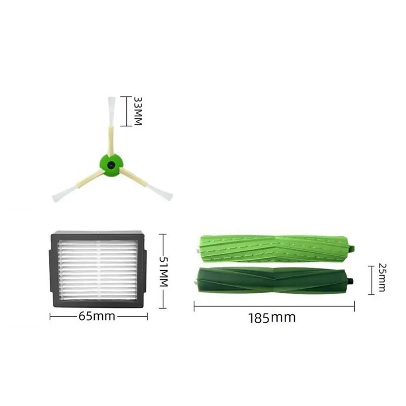 for iRobot Roomba E I J Series E5 E6 i7 i6 i1 i2 i3 i3+ i4 i8 rubber side brush filter dust bags Replacement Parts