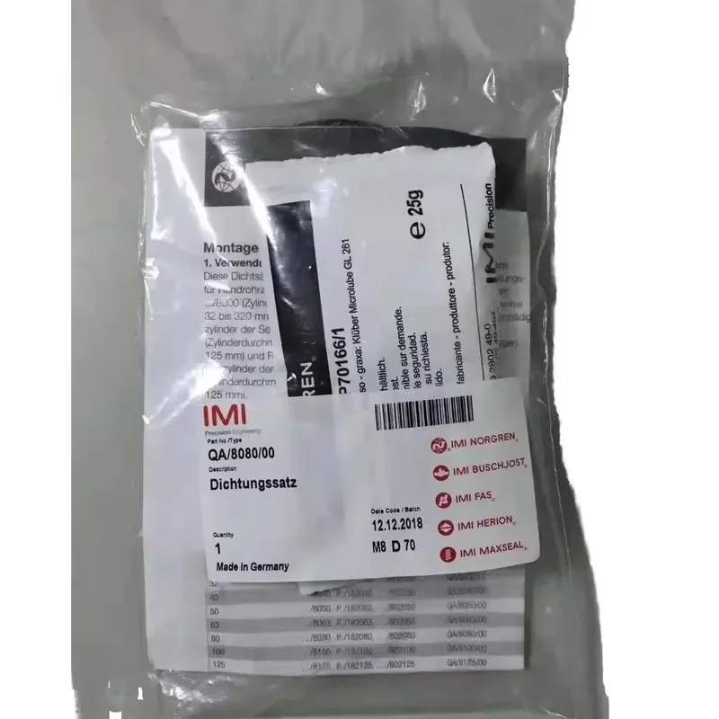

New UK Cylinder Repair Kit NORGREN QA/8080/00