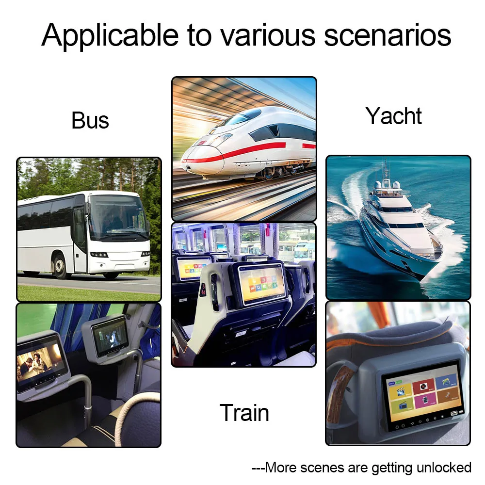 نموذج جديد 10 بوصة شاشة أندرويد لنظام VOD للمقعد الخلفي للترفيه #6