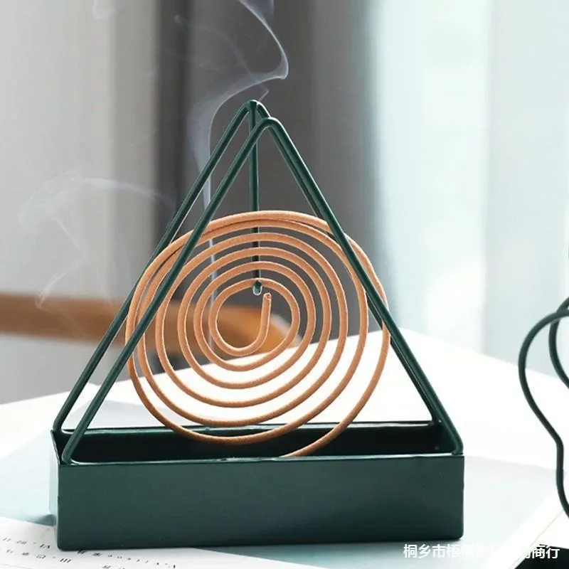 Wrought iron Ornament Mosquito Coil Holder Aromatherapy Organizer Incense Rack Anti-scald Mosquito Holder Elegant Home Decor