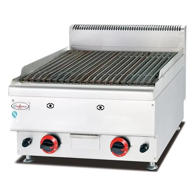 

Jie Guan Desktop Gas Volcanic Stone BBQ Oven for Hotels and Midnight Snack Shops for Roasting Chicken Wings and Mutton Skewers