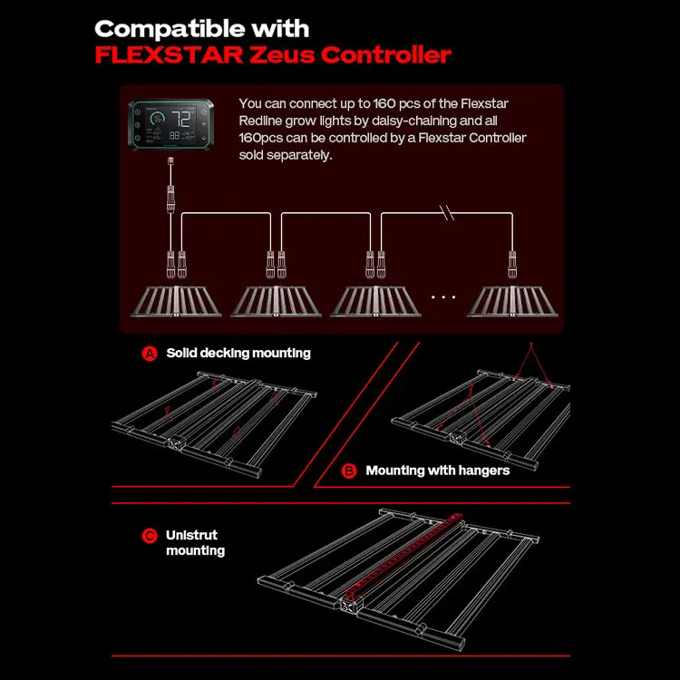 Available Sample Service Official Partner Flexstar Daisy-Chain Full Spectrum 4X6ft 1000 Watt Led Grow Light Bar