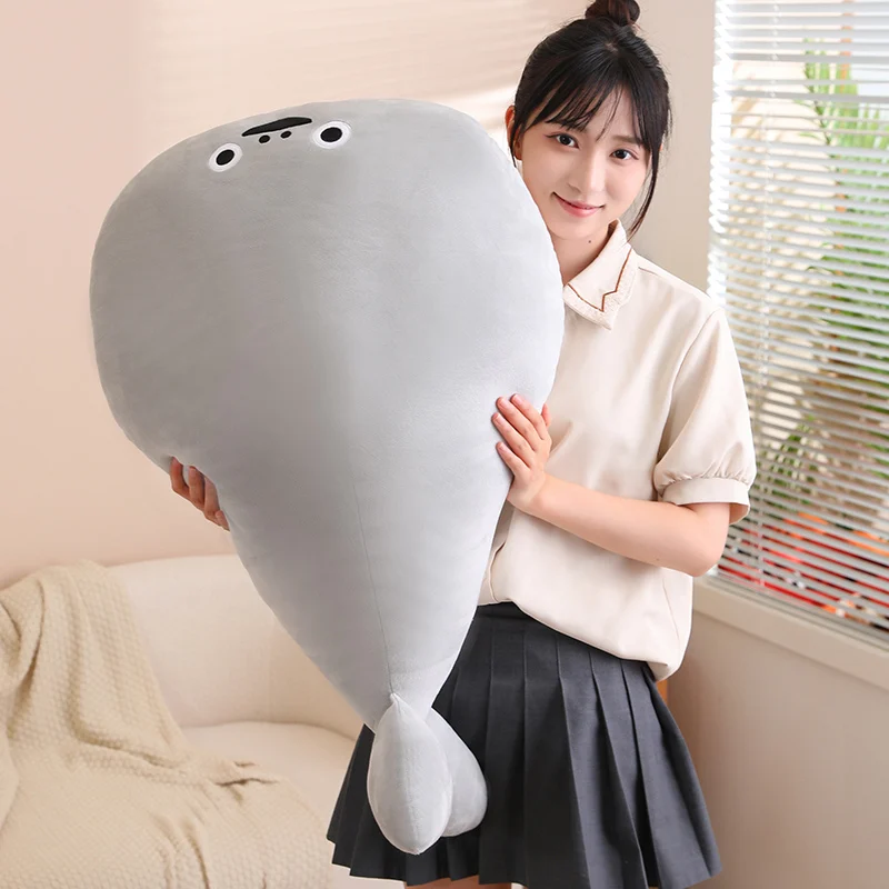 

10~100cm Grey Sakaban Turtle Sacabambaspis Janvieri Emotional Doll Plush Pillow Cushion Aquatic Animal Plushie Peluche Gift