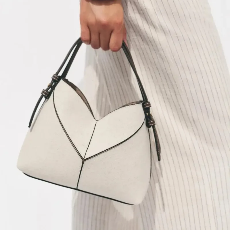 

CONTRAST CANVAS MINI SHOPPER, дизайнерские сумки через плечо, модная сумка-ведро, роскошная ручка и съемный ремень через плечо