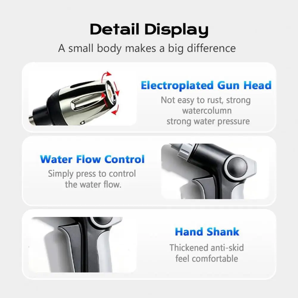 

Water Pressure Washer Adjustable High Pressure Sprayer with 4 Spray Modes Garden Hose Adapter Portable Car Washing Tool Outdoor