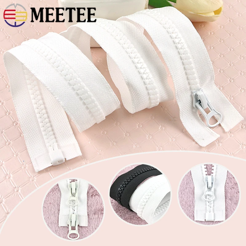 

60-300cm 5#8# Resin Zippers Open-End Single/Double Slider Backpack Luggage Zipper Garment Replace Zips Repair Kits Accessories