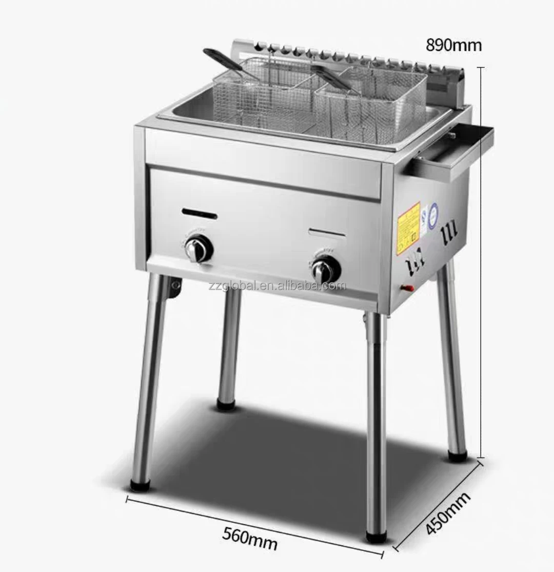 

Global Commercial Stainless Steel Gas Chicken Chips Fryer Chicken Fried Chicken Machine Commercial Cooking Pots