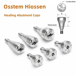 5Pcs Titanium Dental Healing Caps For Osstem Hiossen Abutment Regular Mini Impression Coping