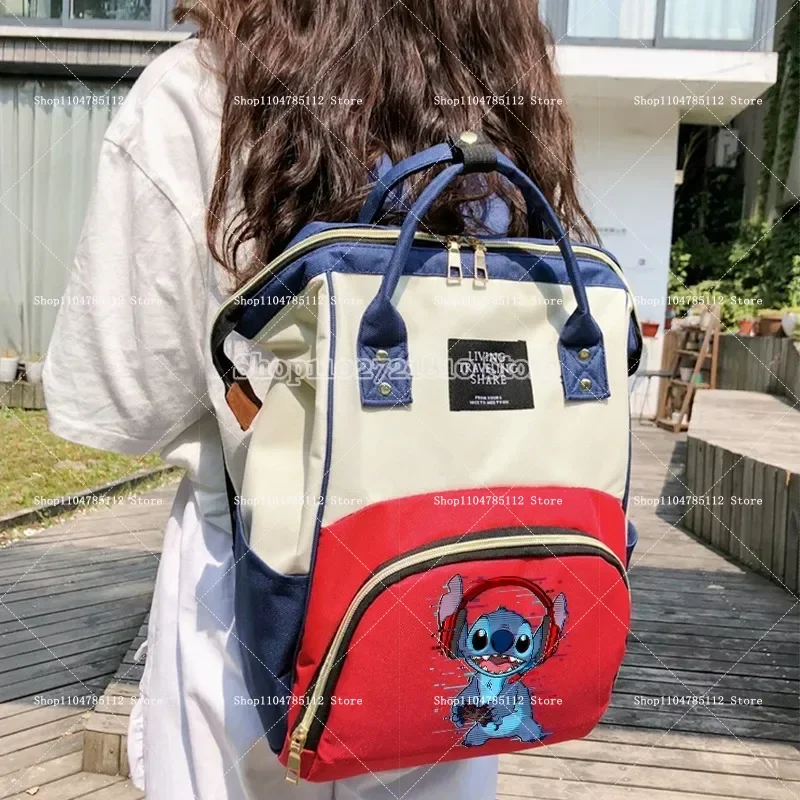 Borsa per il cambio dei punti Borsa per la madre alla moda multifunzionale di grande capacità Cartoon Anime Zaino per pannolini per biberon impermeabile carino