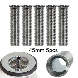1/2/5pc Kitchen Sink Basket Strainer Screws 35mm/45mm Stainless Steel Waste Threaded Screw Connector Kitchen Fixture Parts