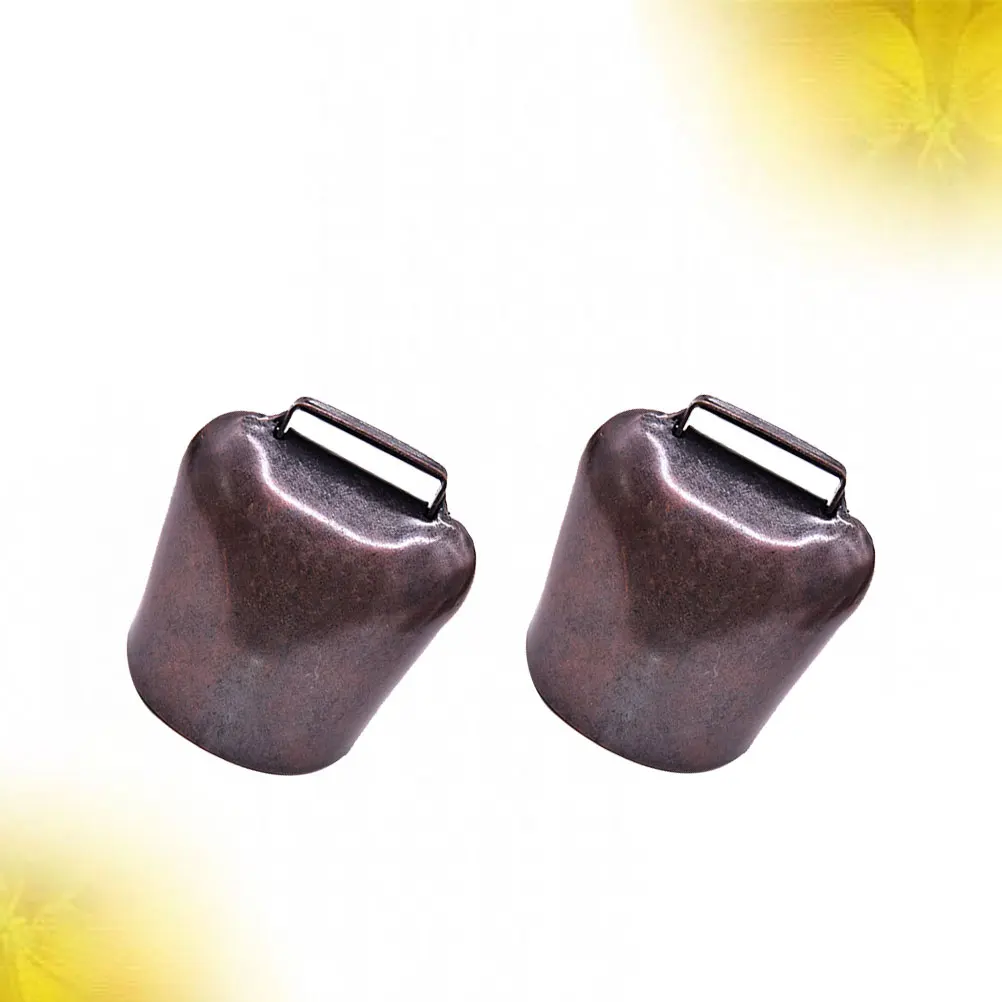 

2Pcs Small Thicken Bell for Animals Heavy Duty Farming Bell Pendant with Bright Finish Long Distance Sound Alert for Livestock
