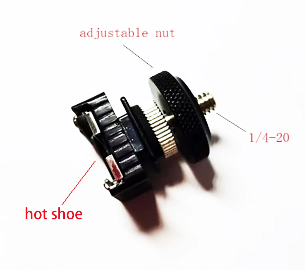 

Переходник с резьбой 1/4-20 на крепление Hot Shoe для вспышки камеры для штатива Manfrotto 143S, адаптер 1/4 на холодный башмак