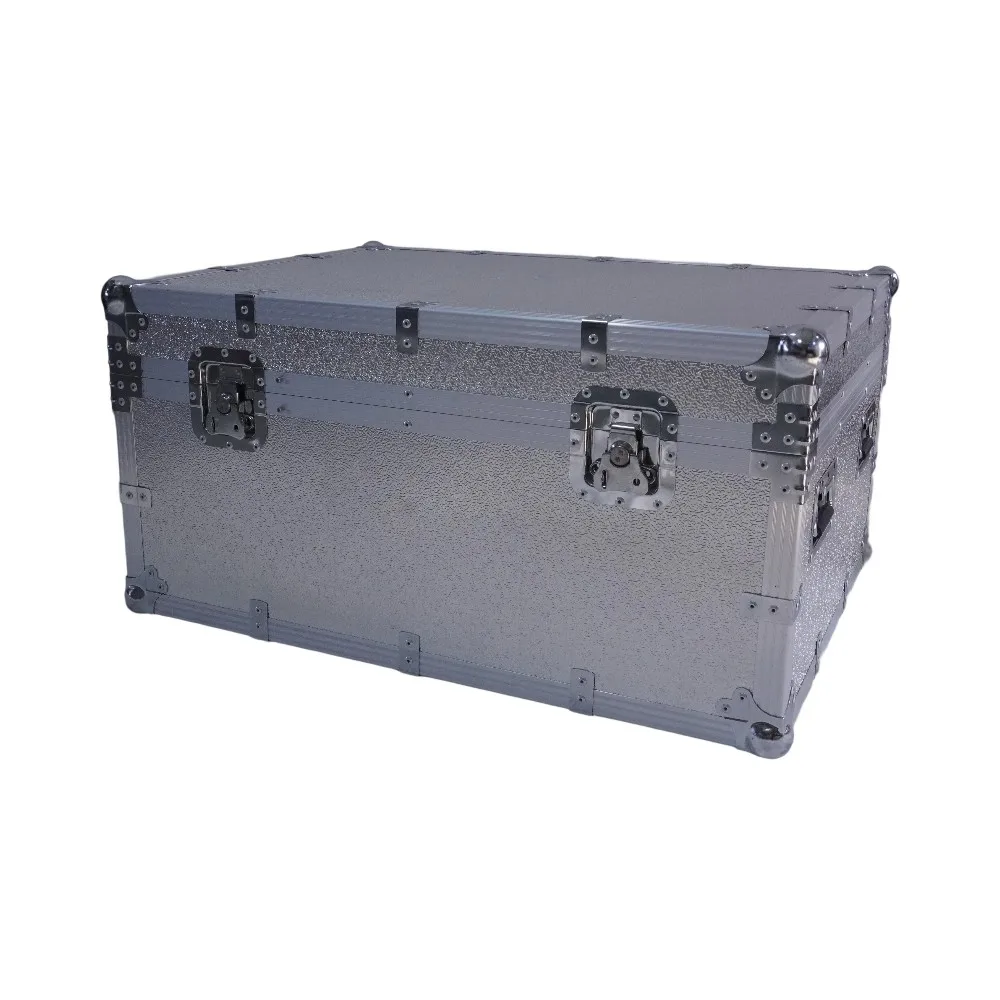 xx-Silver Aluminum Alloy Flight Case Large 605x400x400mm Heavy Duty Waterproof Shockproof for Equipment Tools - Custom Logo OEM